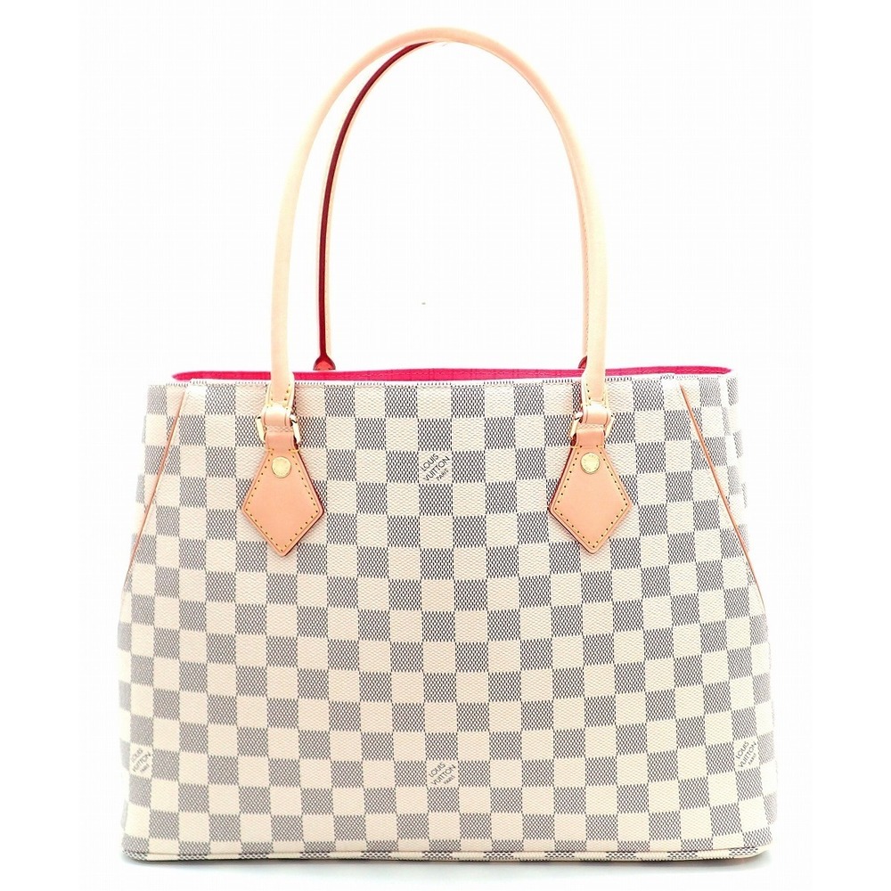 Louis Vuitton Damier Azur Calvi Tote Shoulder Bag White